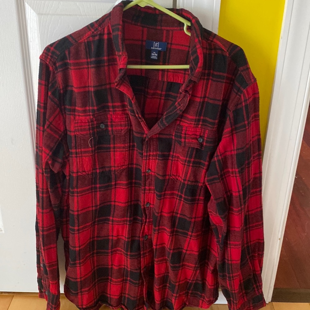 Mens button down flannel shirt
